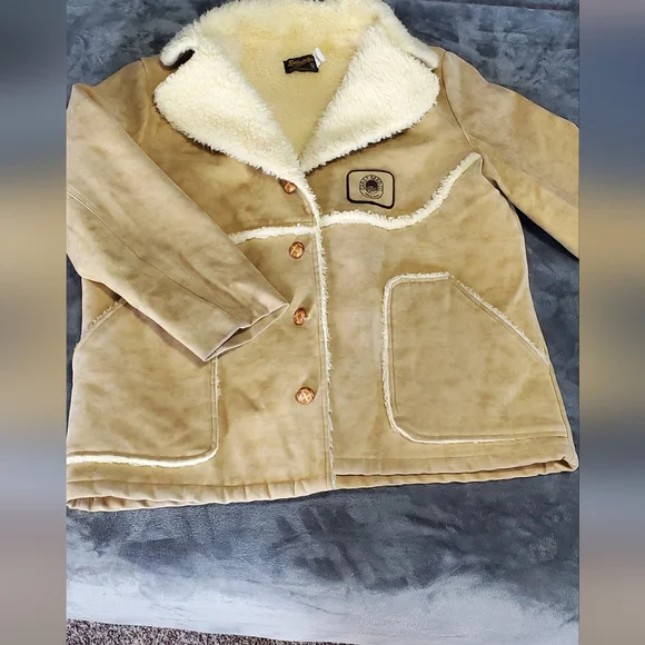 Vintage Swingster World of Wearables Sherpa Lined Jacket/Coat XLarge - Picture 2 of 10